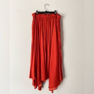 Silky Anthropologie Skirt in Burnt Orange